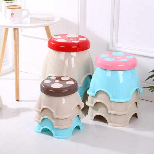 Taburete Tipo Hongo Para Niños De 1 Pieza, Taburete L Café