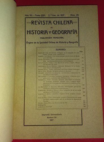 Revista Chilena De Historia Y Geografía N.º 26 