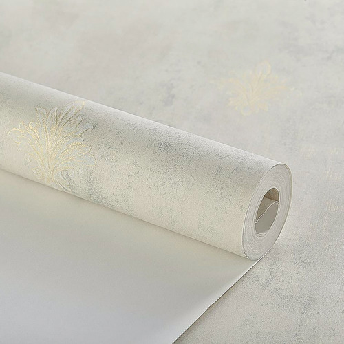 Revestimento Em Papel De Parede Tons Neutros Vinílico Dourad