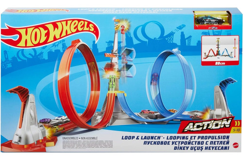Hot Wheels Loop & Launch Set Carreras Acrobacias Niños 5-10