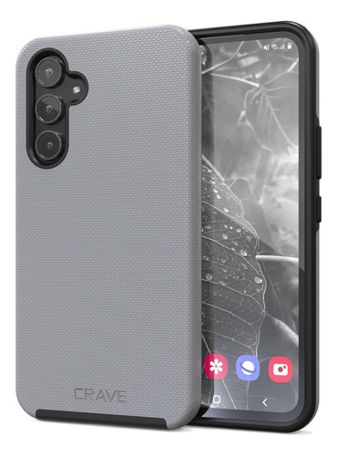 Funda Crave Dual Guard Para Galaxy A54 Gris