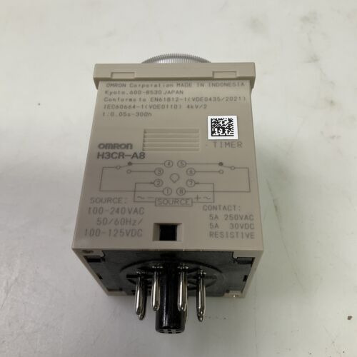 Omron Time Relay 8 Pins 100 To 240v Ac 125v Dc H3cr-a8ac Zzk