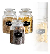 Comprar Frascos Vidriox3 Hermético Conservar Alimentos Con Etiqueta