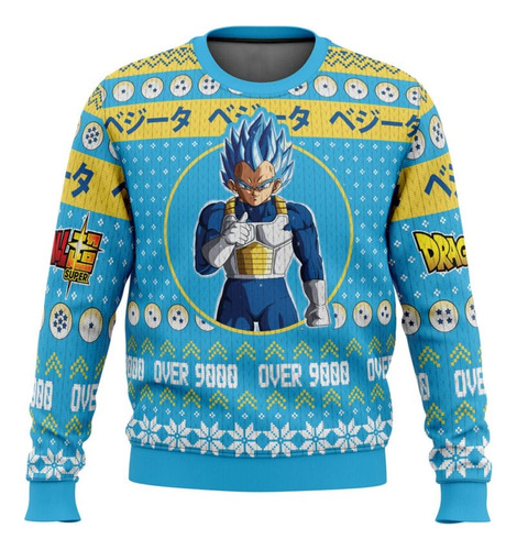 Polera Vegeta Ugly Sueter Dragon Ball Polera Navidad Sweater