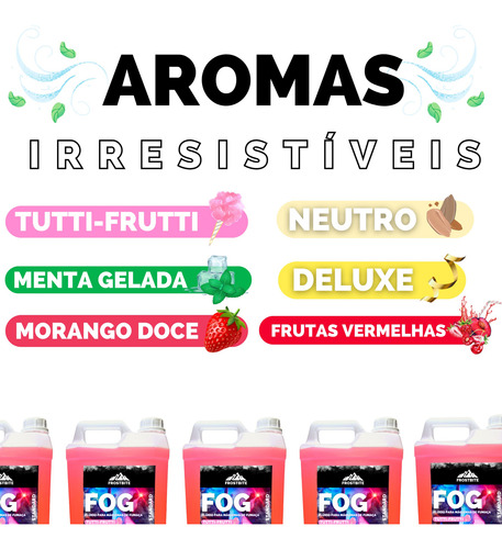 Liquido Fluído Sem Glicerina Fumaça Menta Dj 5 Litros