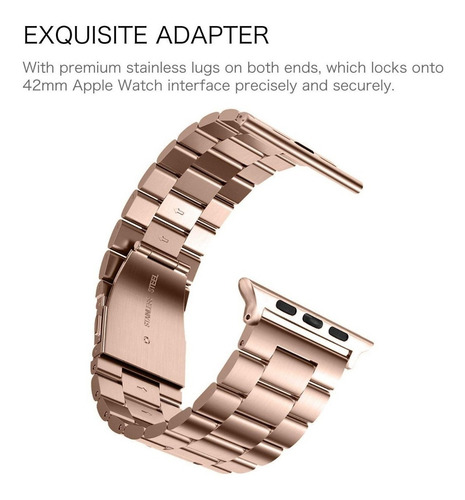 Correa De Eslabones Acero Apple Watch 2020 Serie 6 Se 44mm