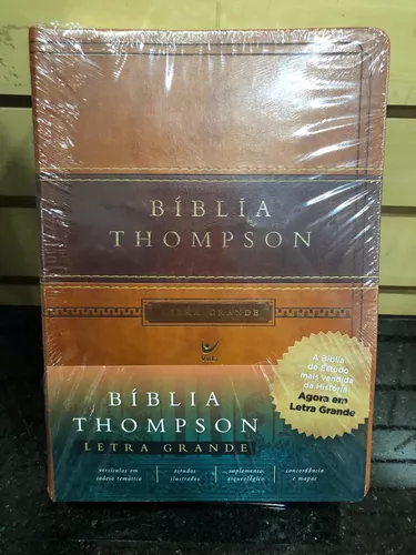 Bíblia de Estudo Thompson - AEC Letra Grande - Marrom Claro e