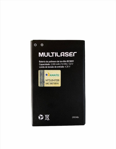 Bateira Multilaser Bcs051 P/ Ms50l, S051, Mirage 62s E 1005 