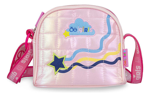 Bolsa Niñas Crossbody Cloe Didrali Mediano Acabado de los herrajes Oro Color Rosa Correa de hombro Rosa Diseño de la tela Liso
