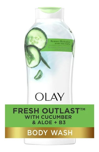 Olay Jabon Liquido Notas De Pepino Y Aloe 650ml. Body Wash