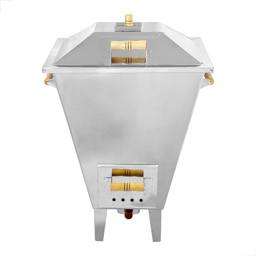Churrasqueira Pequena Bafo Defumador A Carvão Aço Inox Pp