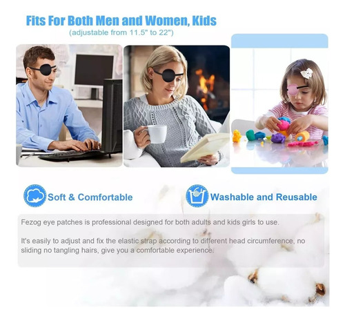 2 Pzs Parche Para Ojo 3d Ideal Estrabismo Ajustable Ocular
