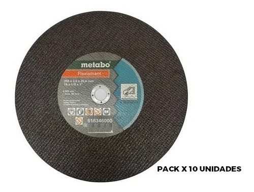 Disco Metabo Sensitiva Corte 355mm 14puLG Pack X 10un Metal