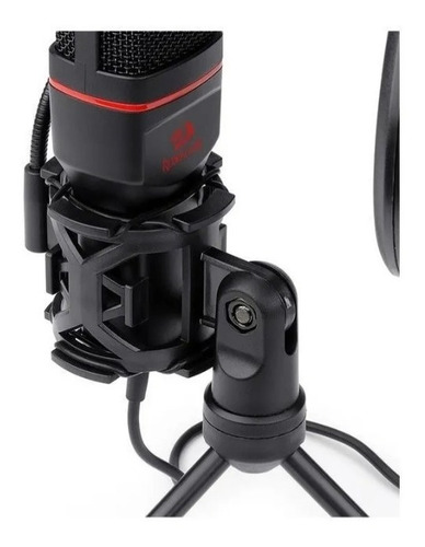 Imagem 3 de 5 de Microfone Streamer Gamer Redragon Seyfert P2 C/ Tripé Gm100