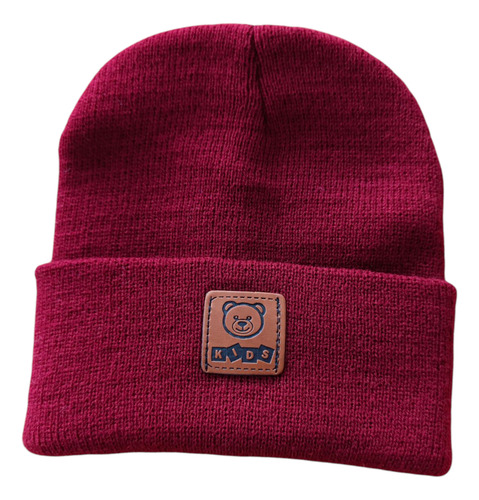 Gorro De Lana Para Bebe Gorrito De Invierno Bebe Pompon Bordó Puppy 3 Unico Lana Cashmilon