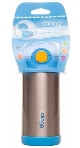 Imagem 4 de 5 de Garrafa Térmica Infantil Inox Canudo 270ml Clingo Envio 24h