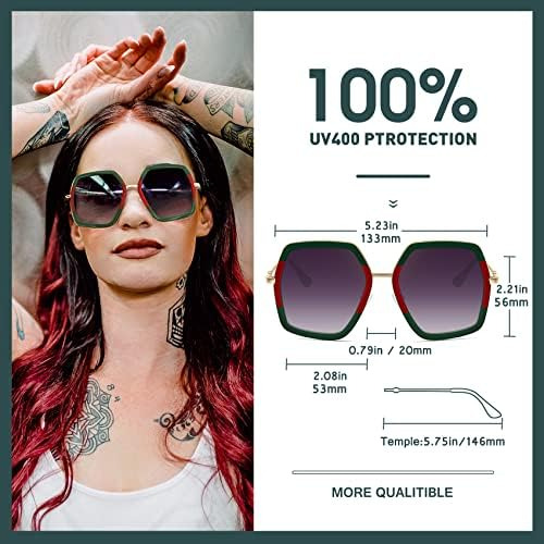 Wowsun Gafas De Sol De Moda De Gran Tamaño Para Mujer Tonos