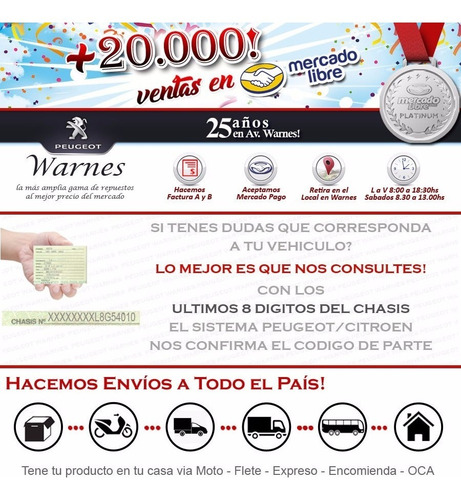 Kit 3 Patas Soporte Motor Original Citroen Berlingo 1.6 Hdi