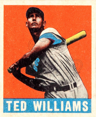 Lienzo Tela Canvas Poster Tarjeta Béisbol Ted Williams 1948
