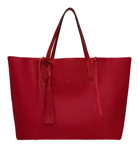 Bolsa Roja Para Mujer De Piel 100% Piel Moda Original 