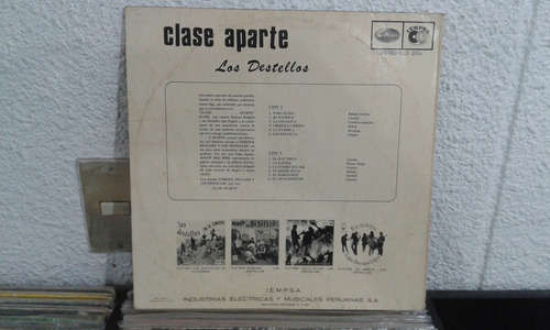 Los Destellos Clase Aparte Caratula S/disco