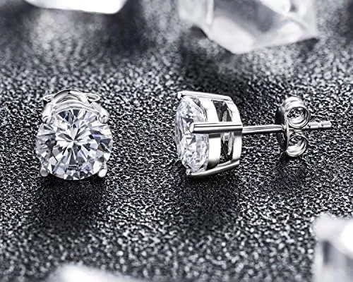 Pendientes De Diamantes Hombres Mujeres Pendientes De Tuerca