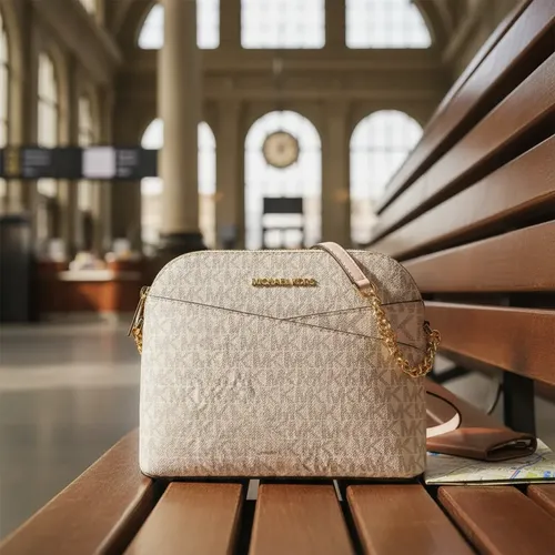 Bolsa Michael Kors Jetset Travel Dome Xcross Vanilla Monogra
