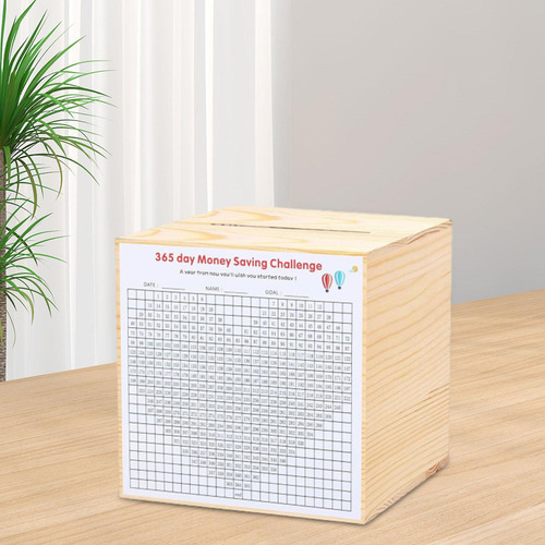 Hucha Con , Meta De Ahorro Con Objetivo De Dinero, Caja De