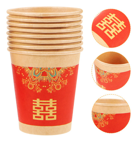 Lrxp Sroje Taza De Café Happy Paper Cup, 50 Unidades