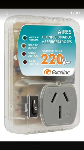 Protector De Voltaje 220 Aire Neveras Toma China Exceline