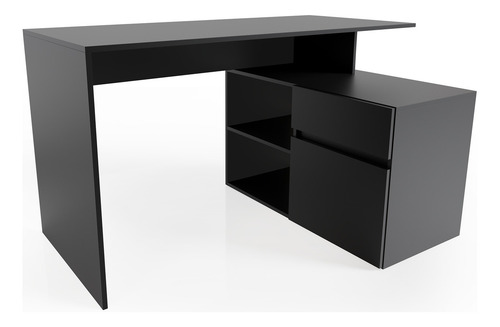 Escritorio Articulado Negro Moderno Oficina 1 Cajon Ea02