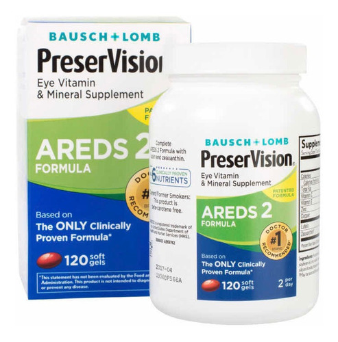 Preservision Areds 2 Formula - Bausch + Lomb - 120 Cáps 