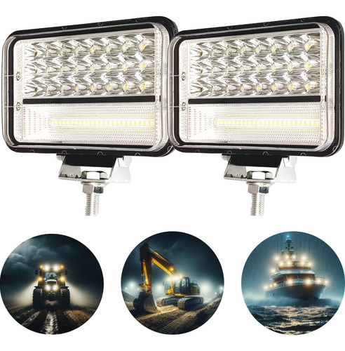 Par De Farol Milha Led Super Potente 96w Caminhão Trator 4x4