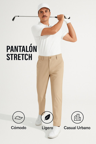 Pantalón Holstone Chino Deportivo Elástico Para Hombre