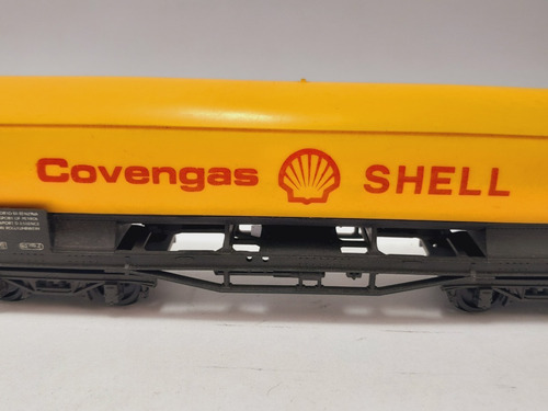 Imagen 8 de 10 de Nico Vagon Tanque Largo Con Boguies Shell Lima H0 (vcl 26)