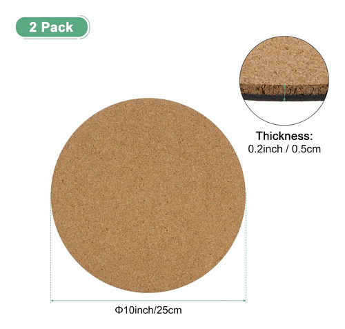 Paquete De 2 Posavasos De Corcho Para Plantas, Posavasos Red