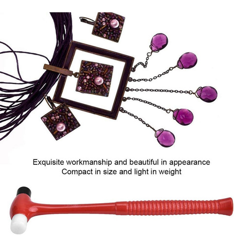 Mini Mazo De Plástico De Doble Cabeza, Suave Para Joyería