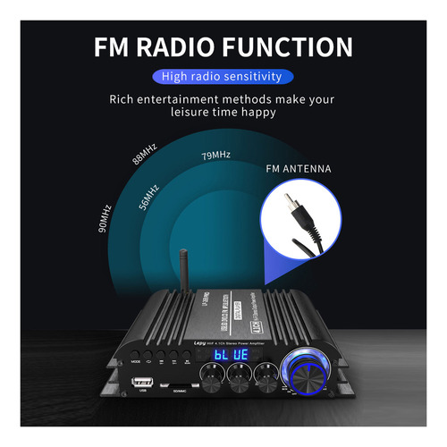 Y Amplificador De Potencia 5.0 Hifi Stereo 4.1 Canales