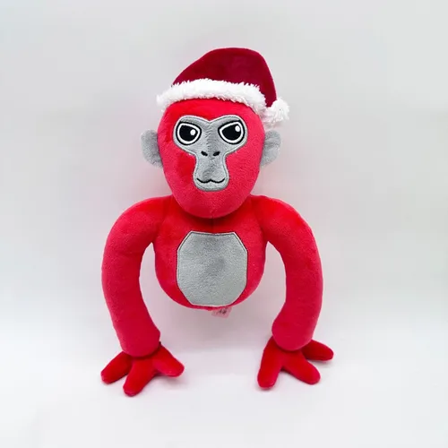 Rojo Gorilla Tag Peluche Muñeca Juguete Cumpleaño Regalo