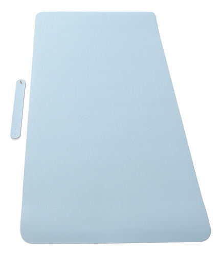 Tapete De Mesa De Couro De Lado Único 90x45cm Azul Espessado