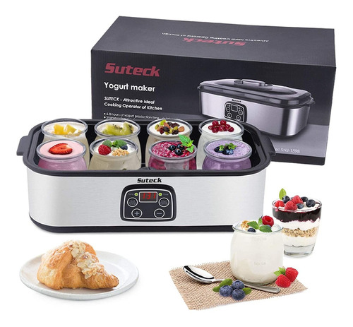 Sutek Yogurtera Con 8 Jarras, Pantalla Lcd