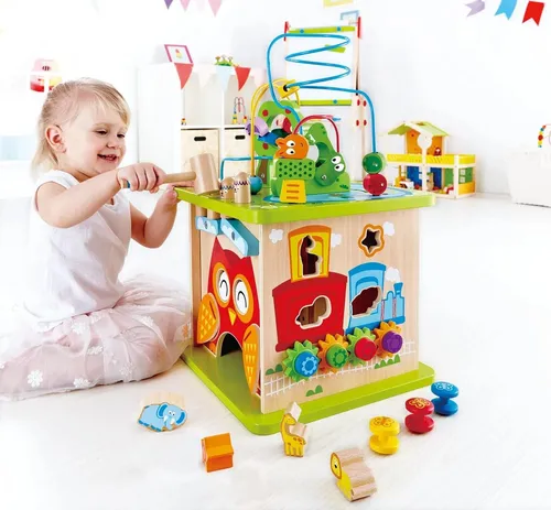 Cubo De Actividades 5 En 1 Safari Hape, Mvd Kids Color Multicolor
