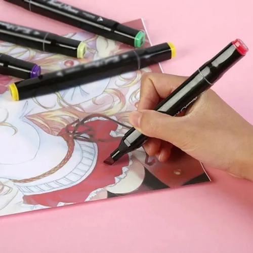 Set De Dibujo Con 48 Rotuladores De Colores
