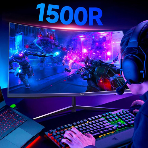 Zza 32-inch Qhd Curved Gaming Monitor - 2k Resolution, 16...