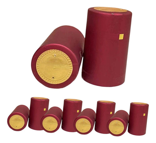 100 Tapas Termorretráctiles Para Botellas De Vino, Rojo