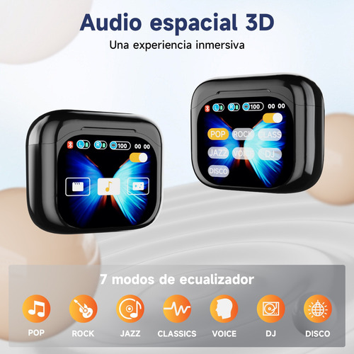 Con Pantalla Inteligente Auriculares Anc Y Enc Bluetooth 5.4
