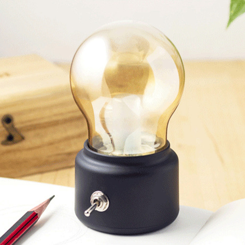 Lámpara De Mesa Retro Con Bombilla Led Y Luces De Noche Con