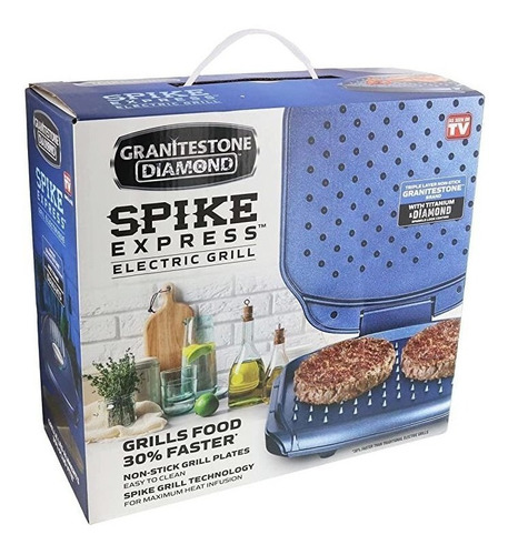 Granitestone Blue Spike Express Parrilla Eléctrica