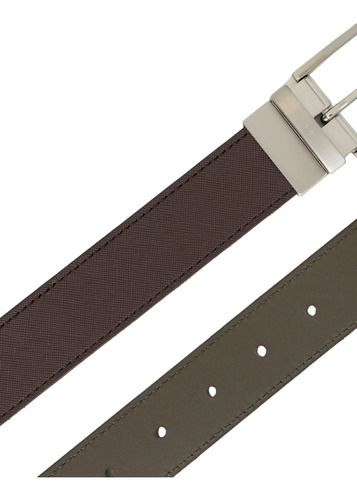 Cinturón Hombre Reversible Café/verde Dockers