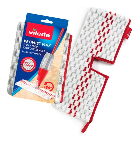 Imagen 8 de 8 de Mopa Plana Microfibra Repuesto Vileda Promist Max